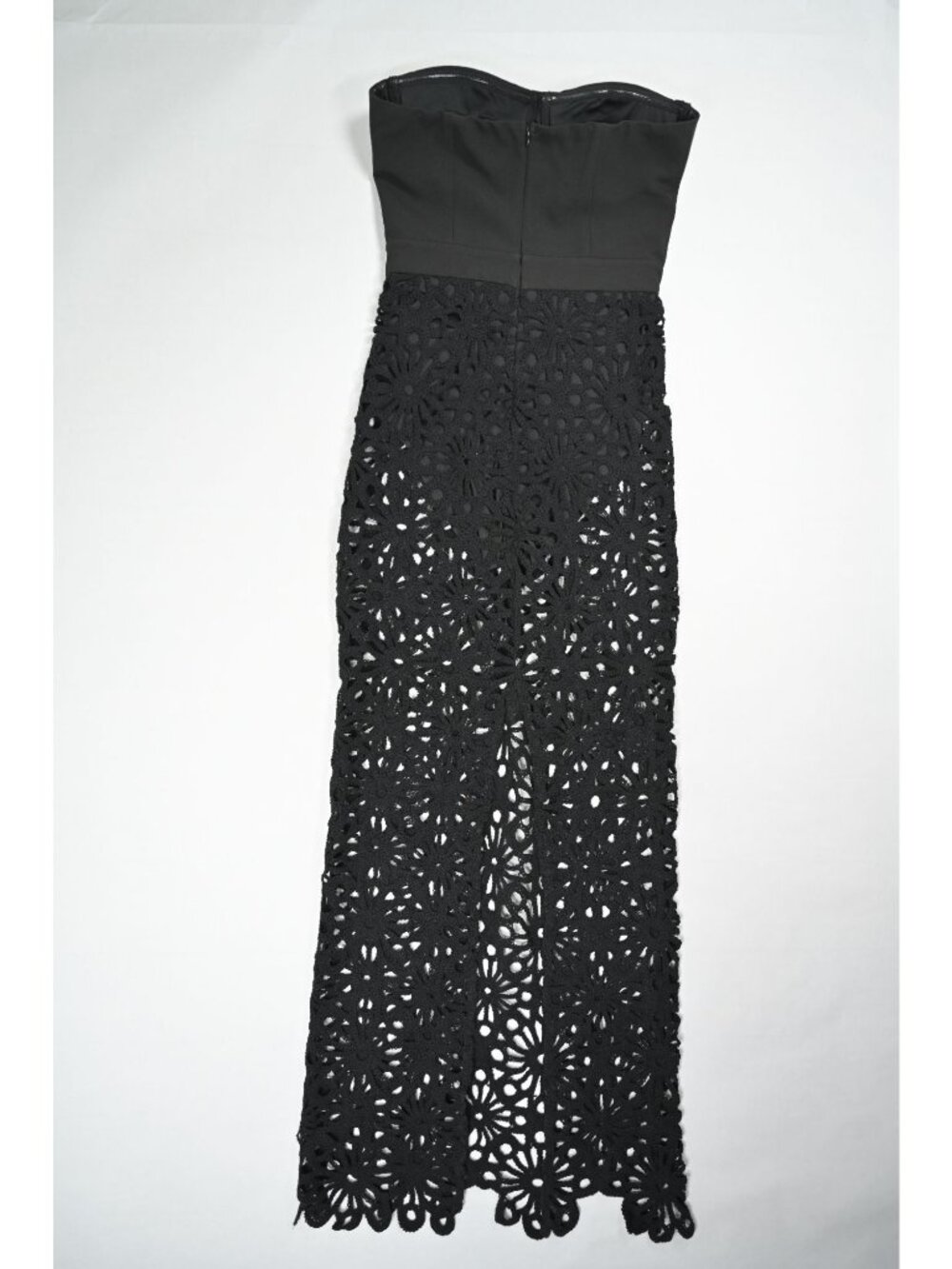 12th Tribe Tropez Black Crochet Strapless Dress in Black - Picture 2 of 5